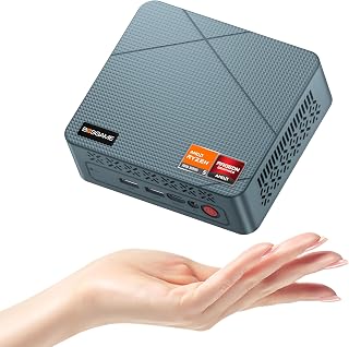 BOSGAME E2 Air Mini PC, AMD Ryzen 5 3501U up to 3.7GHz, 8GB RAM 256GB SSD | 4K Triple Display HDMI DP Type-C, Faster than N100/N150 Mini Desktop, Factor Desktop for Home Office Business