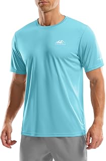 Men's UPF 50+ Sun Protection Swim Shirts Rash Guard Dry Fit Workout Tshirts