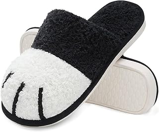 MAXTOP Cute Animal Slippers for Women, Soft Plush Cat Paw Slippers with Comfortable Memory Foam Slippers, Indoor Outdoor Slippers, Creative Gifts