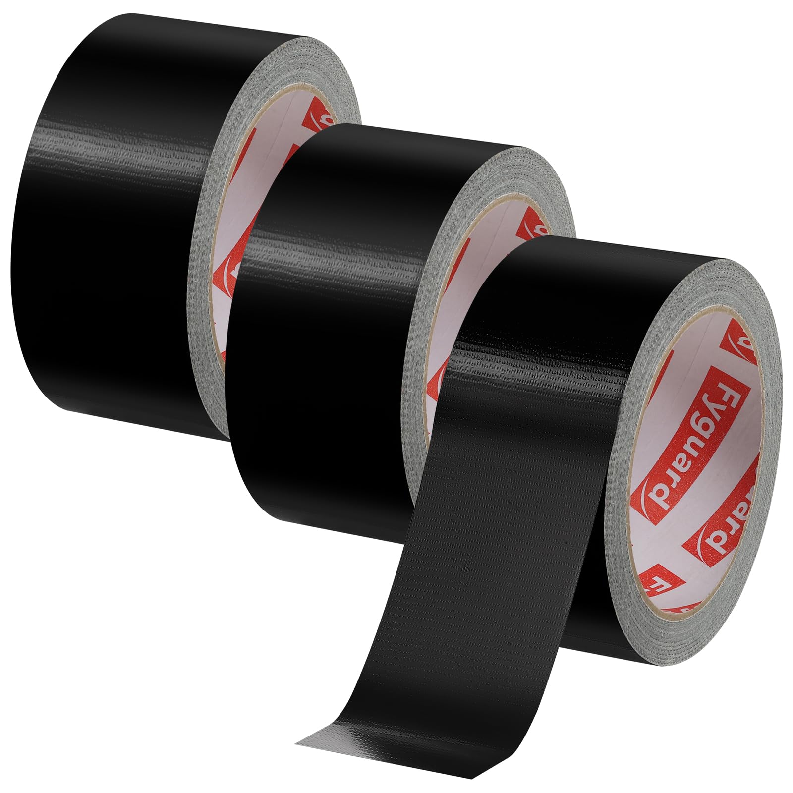 Black Duct Tape, 48mm x 54m (Pack of 3) Gaffer Tape Heavy Duty 8.5Mil | Hand Tea