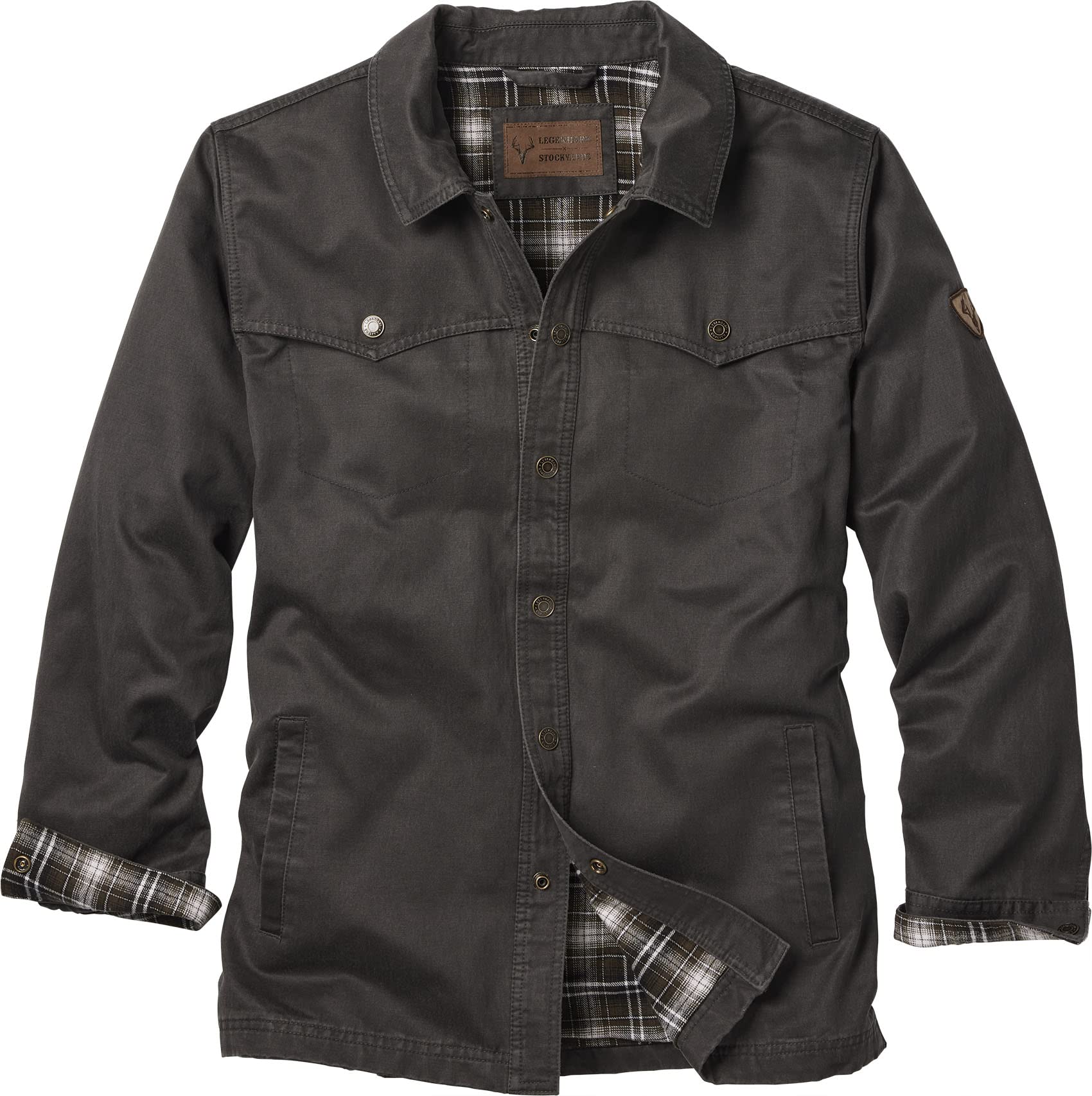 Legendary Whitetails mens Stockyards Lonestar Waxed Canvas Shirt Jacket
