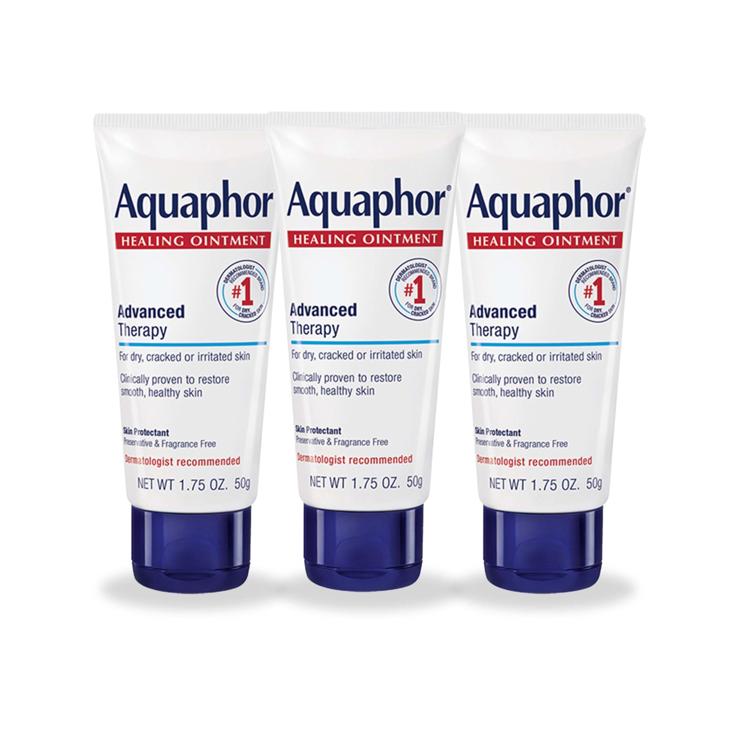 Aquaphor Advanced Therapy Healing Ointment, Multipack, 3 x 1.75 OZ | Clinically 