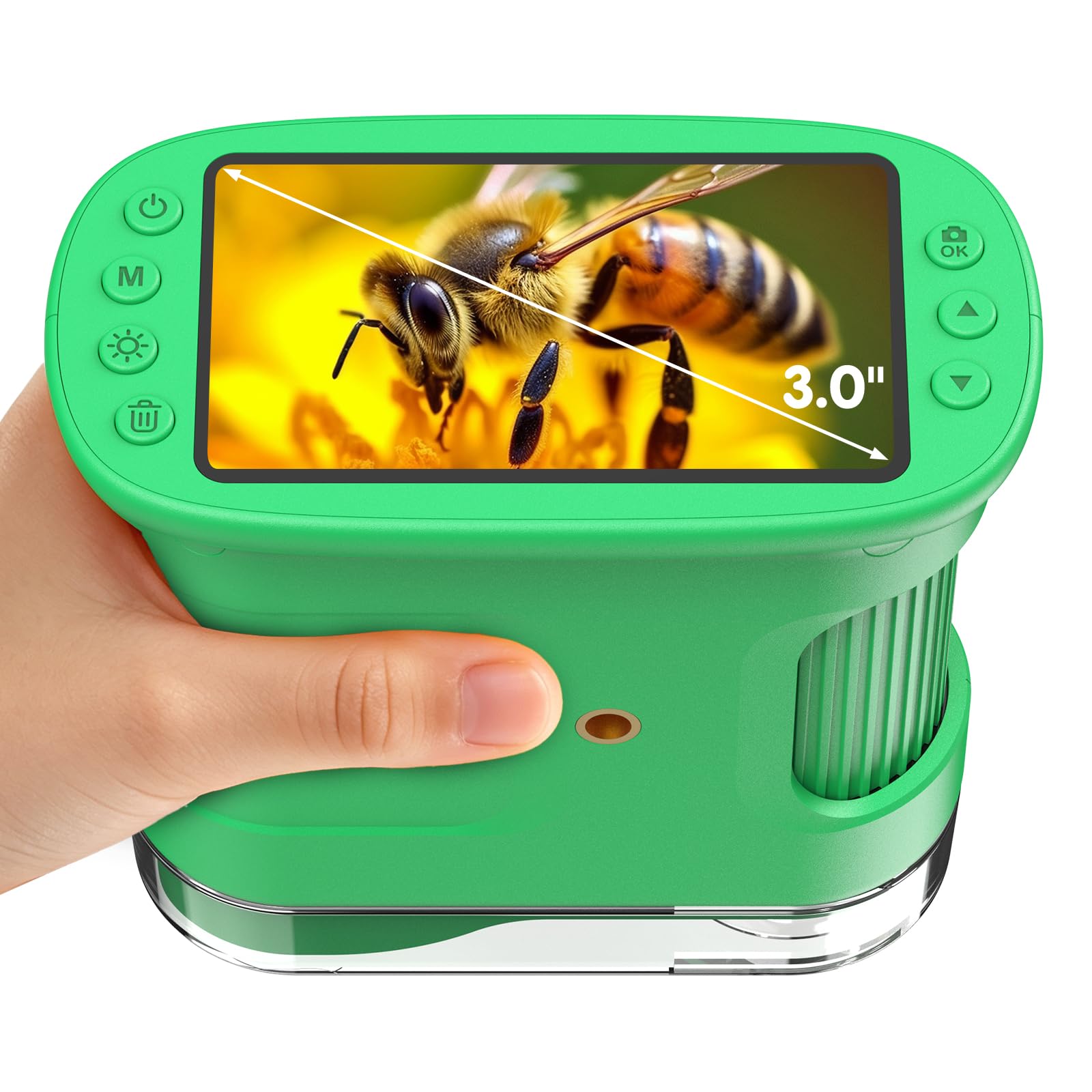 1600X Portable Handheld Kids Microscope,3.0" HD Screen 4K Image,STEM Toys | Mini