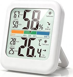 G.CATACC Room Thermometer Indoor Hygrometer Temperature Humidity Meter | 5s Fast Refresh, 2.8" Large LCD, Battery included, Accurate Sensor for Home Office Baby Nursery Greenhouse Reptile Incubator