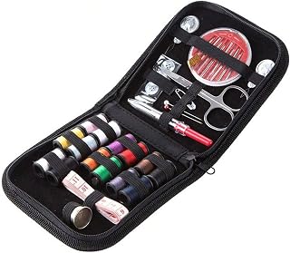 42 Piece Portable Sewing Kit - Compact Sewing Accessories Set with Thread Spools, Scissors, Needles, Tape Measure and Buttons for Home/Travel/Emergency Repair