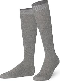 Mysocks Unisex Knee Socks Solid Colour Extra Fine Combed Cotton | Seamless Toe
