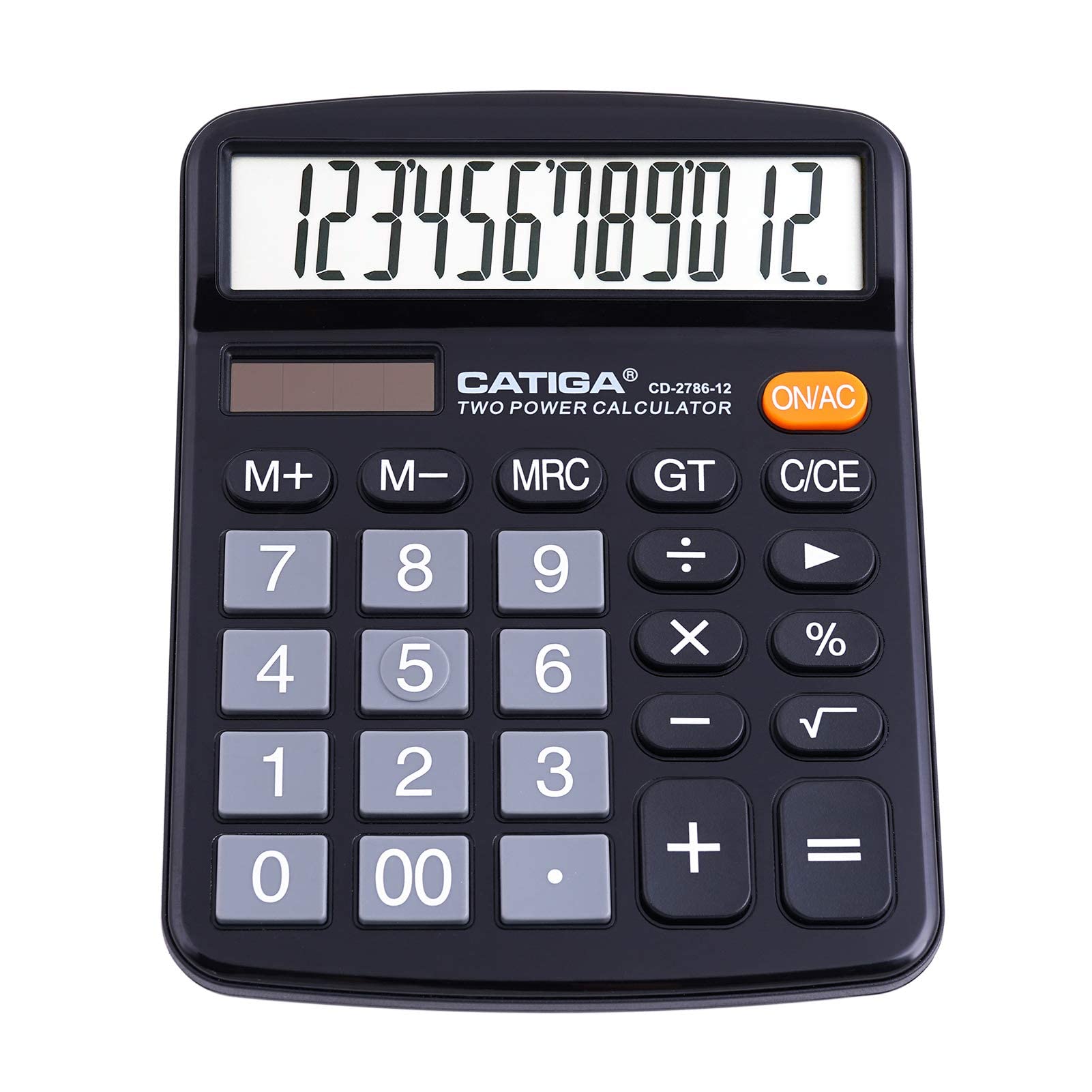 CATIGA 12 Digit Desk Calculator, Desktop Calculators with Large LCD Display & Bi