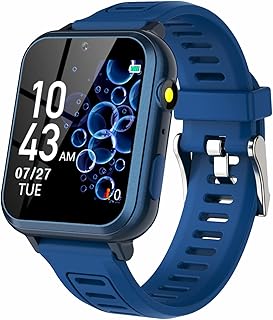 Wiszodet Kids Smart Game Watch with 39 Games HD Touch Screen Video Camera Music Player Pedometer Flashlight Alarm Clock 12/24 hr, Gifts for 5-12 Year Olds Boys