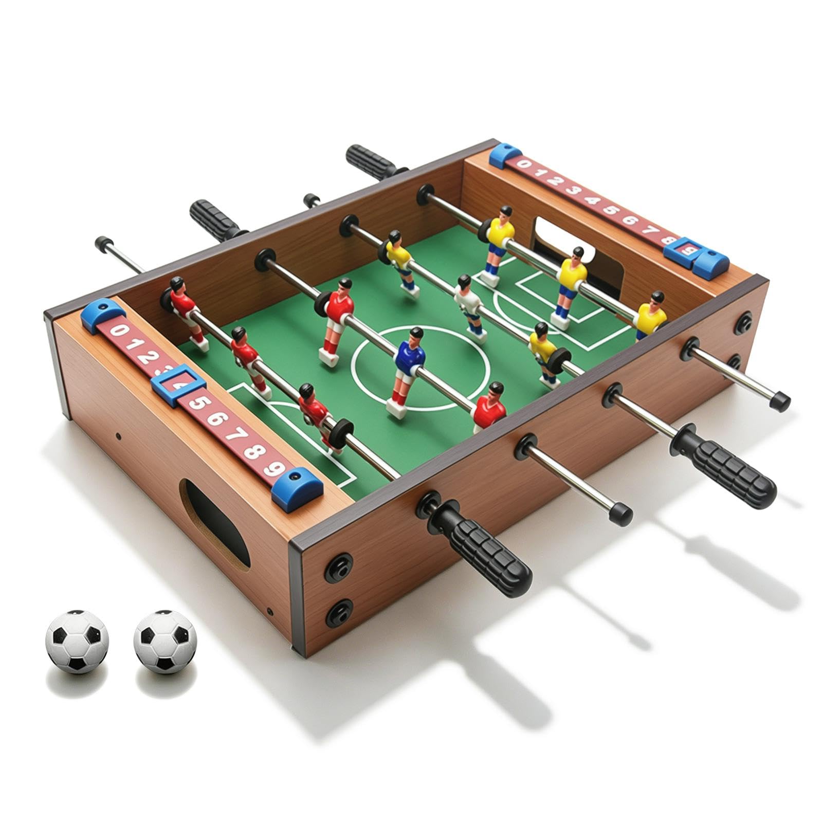 Saycker Table Foosball, Mini Football Table Soccer Tabletops Wood Football Table