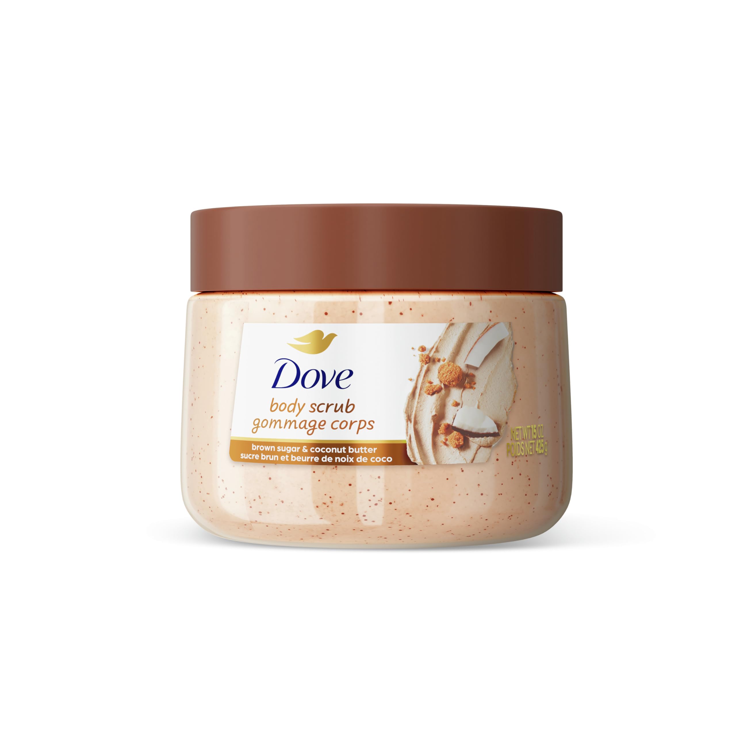 Dove Exfoliating Body Scrub, Brown Sugar & Coconut Butter, 15 oz | For gentle ex