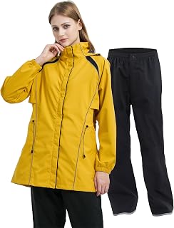 Women's Rainwear, Top and Bottom Set, Golf, Rain Suit, Women's, Mountain Hoodie, Lightweight, Raincoat, Waterproof Jacket & Pants, Outdoors, Mountain Climbing, Commuting to School or School