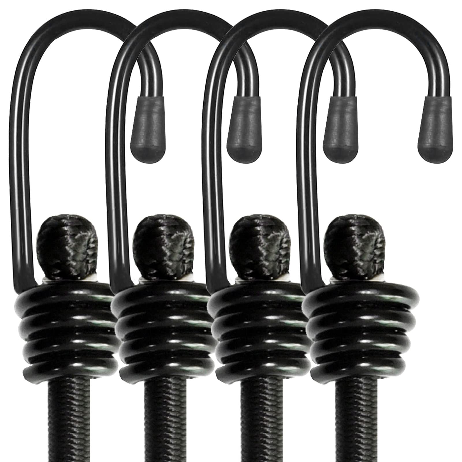 BEXSLE Bungee Cords with Hooks, Heavy Duty Outdoor Elastic Bungee Straps，No Odou