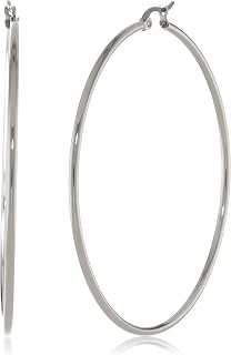 Amazon Essentials Stainless Steel Rounded Tube Hoop Earrings