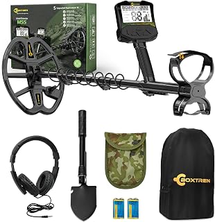 Metal Detector for Adults, Professional with High Accuracy 12" IP68 DD Coil | 12.8" Deep Search Gold Detector, Waterproof Pinpoint, US DSP Chip, Backlit LCD, Foldable - Beach/Outdoor Hunting Gift for Men