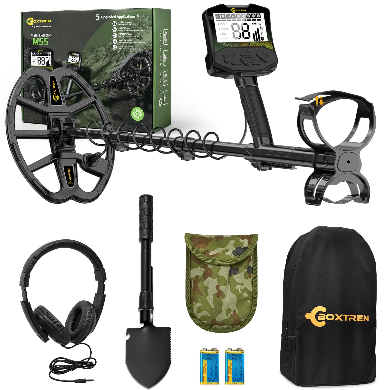 Metal Detector for Adults, Professional with High Accuracy 12" IP68 DD Coil | 12