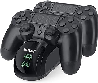 YAEYE PS4 Controller Charger, Fast Charging Docking Station for PS4 / PS4 Slim / PS4 Pro Controller with LED Indicator, Dual Micro Charger Port for Sony PlayStation 4 Wireless Controller