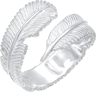 Elli Ring Women Wrapped Feather Motif Trend in 925 Sterling Silver