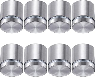 Pelopy 8 Pcs Sign Standoff Screw Wall Mounts, 1 X 1 Inch,Silver | Stainless Steel, Lightweight and Easy to Use or Install, Rustproof, Scratch Proof and Corrosion Resistant, for Indoor Outdoor