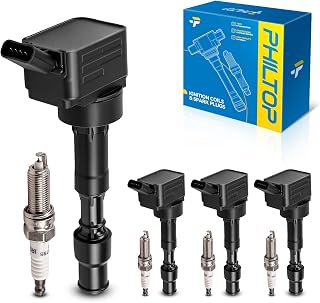 PHILTOP UF816 Ignition Coil Pack and Spark Plug Kit for Hyundai Elantra 2.0 | Hyundai 2017-2019 Elantra 2.0L, 2018-2021 Kona, Kia 2017-2023 Forte 2.0L, 2020-2022 Soul, 2016-2019 Sonata, 19-21 Veloster