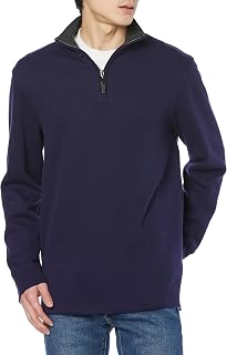 Amazon Essentials Men's French Rib Sweater, Quarter Zip