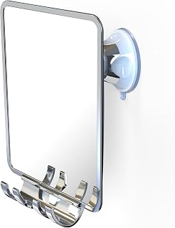 Luxo Shower Mirror Fogless for Shaving, Shower Shaving Mirror - Chrome | Fogless, suction cup