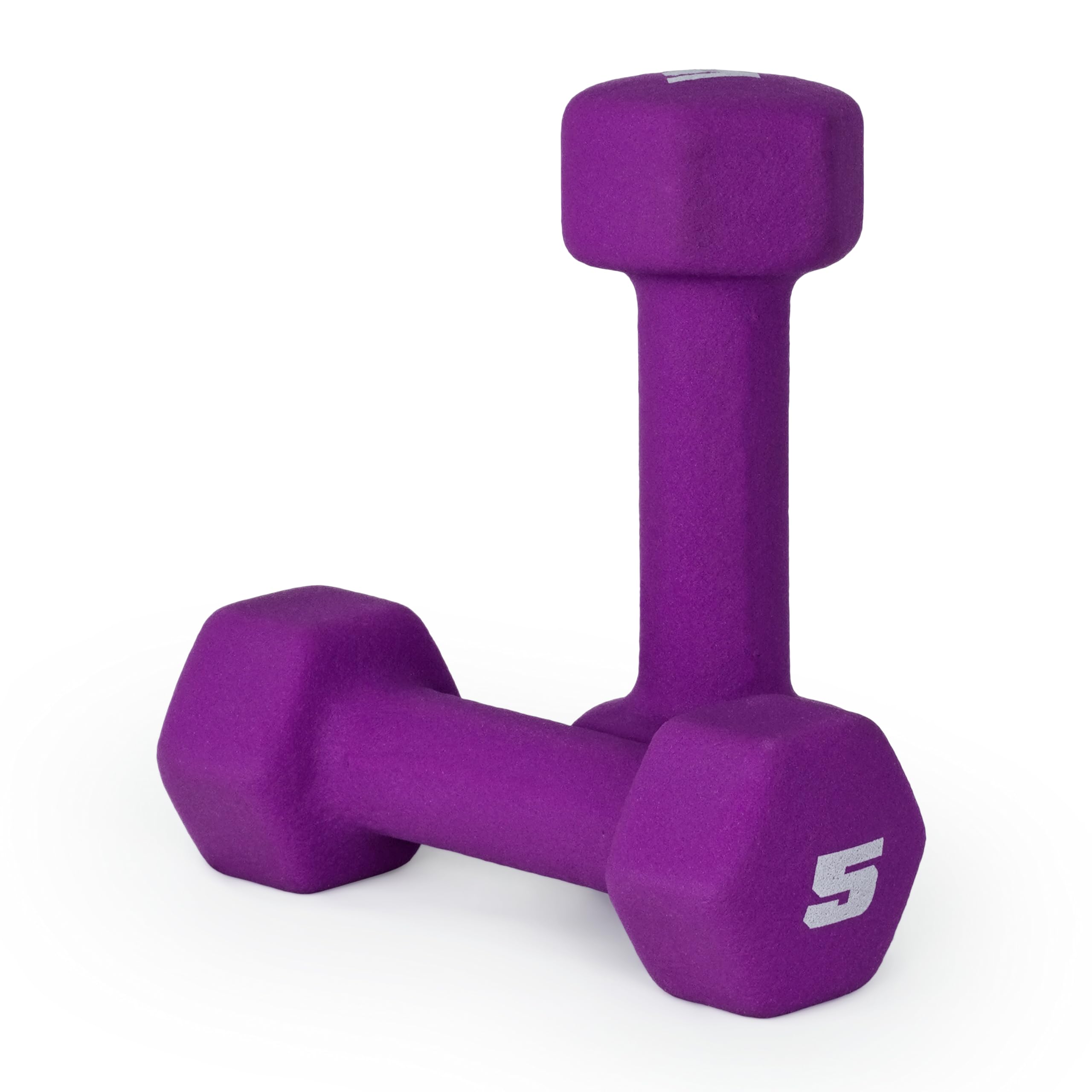 CAP Neoprene Dumbbell Pairs & Sets, Color Series, Non-Slip Grip, Hex Design