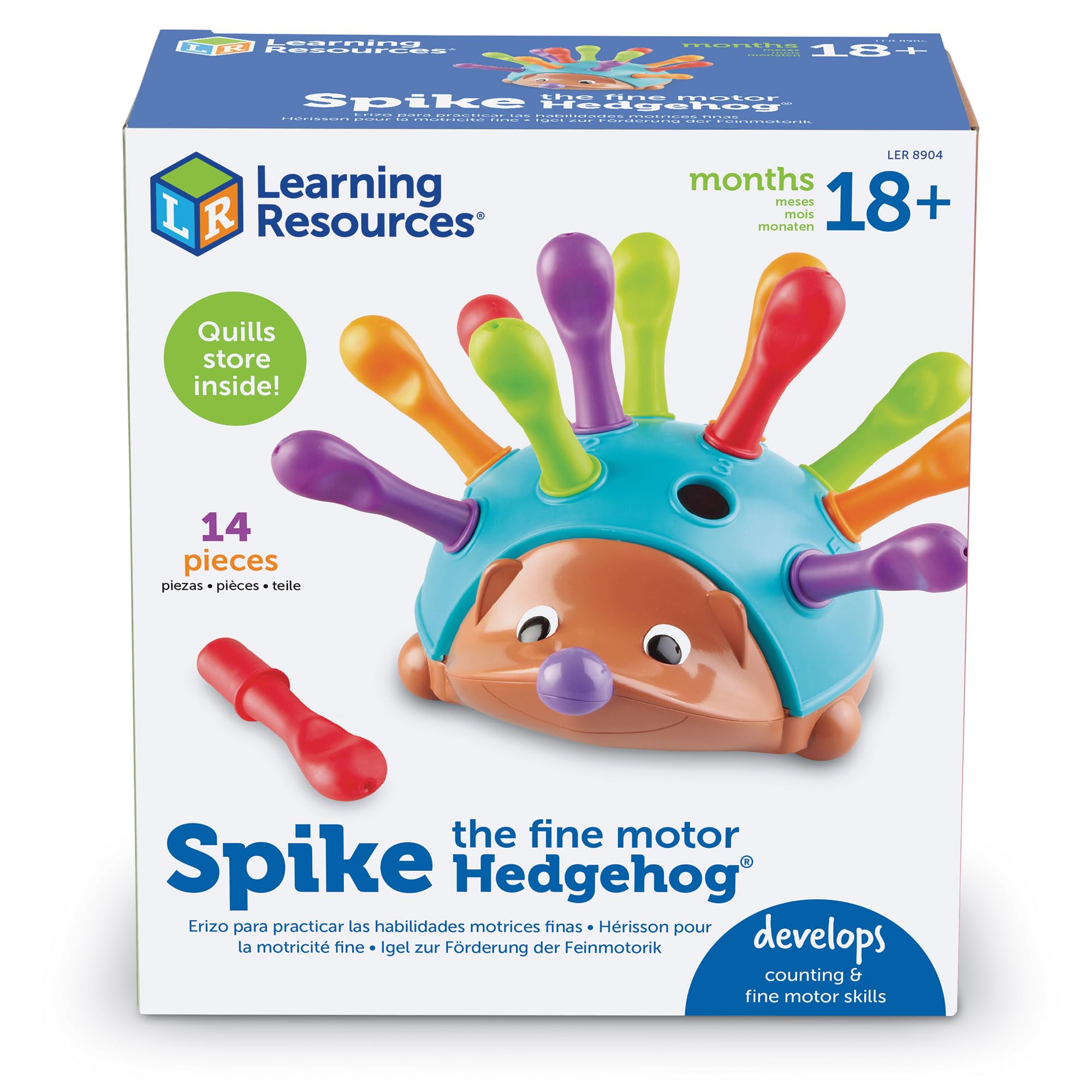 Learning Resources Spike The Fine Motor Hedgehog, Toddler Learning Toys, Fine Mo