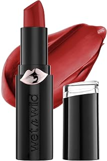 wet n wild Mega Last Matte Lip Color, Semi Matte Hyaluronic Acid Infused, Long Lasting Full Coverage for a Nourishing Pout, Cruelty-Free & Vegan - Stoplight Red