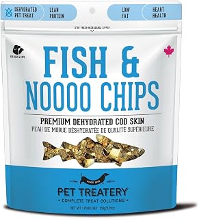 The Granville Island Pet Treatery Dehydrated Cod Skin for Dogs & Cats (150g, Pack of 1) - Dehydrated Single Ingredient Dog Treats - Natural Dog Treats, Grain Free