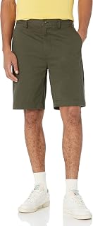 Amazon Essentials Men's Classic-Fit 9" Cotton Twill Chino Shorts with Button-Through Pockets