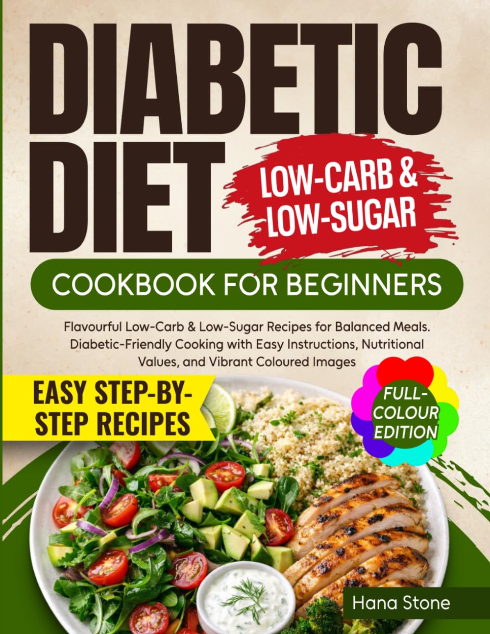 Diabetic Diet Cookbook for Beginners: Flavorful Low-Carb & Low-Sugar Recipes for