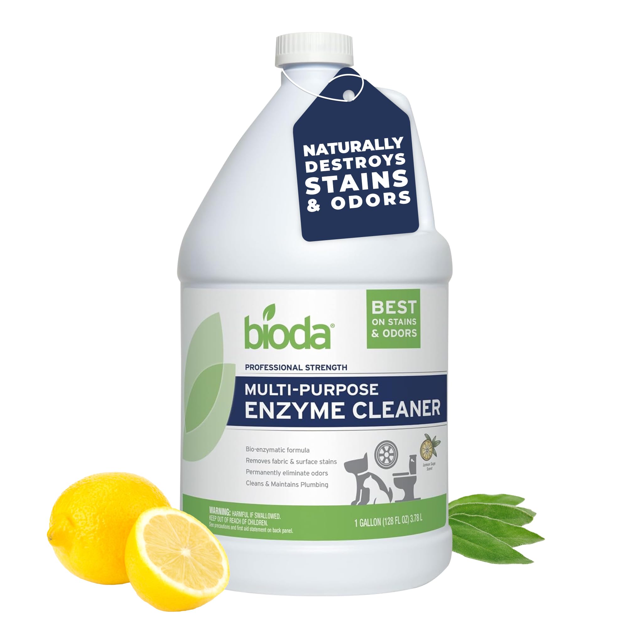 Bioda Multi-Purpose Probiotic Enzyme Cleaner and Deodorizer, 1 Gallon | Enzyme C