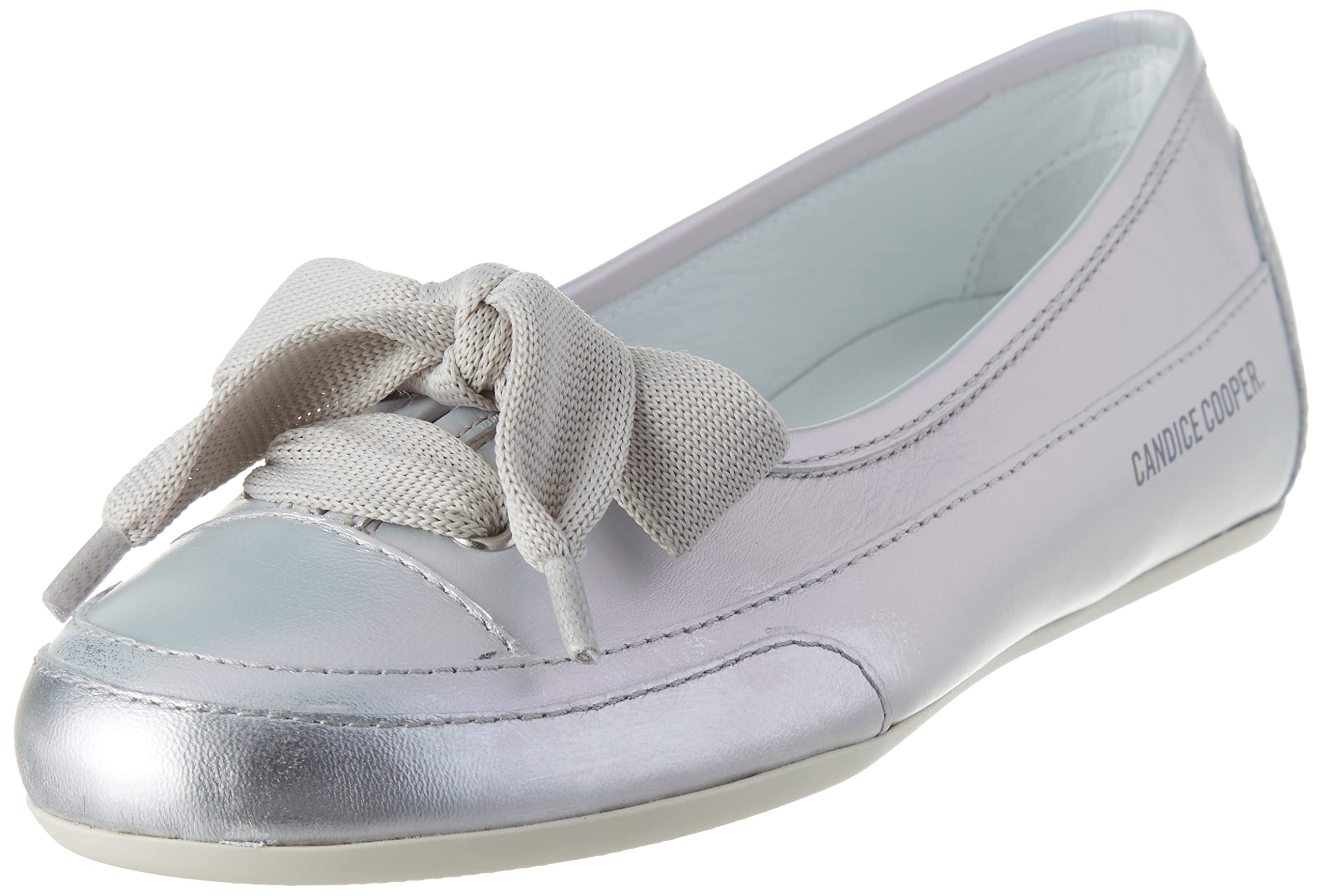 Candice Cooper Candy Bow Flats in Plongé Nappa Leather and Buffered Leather