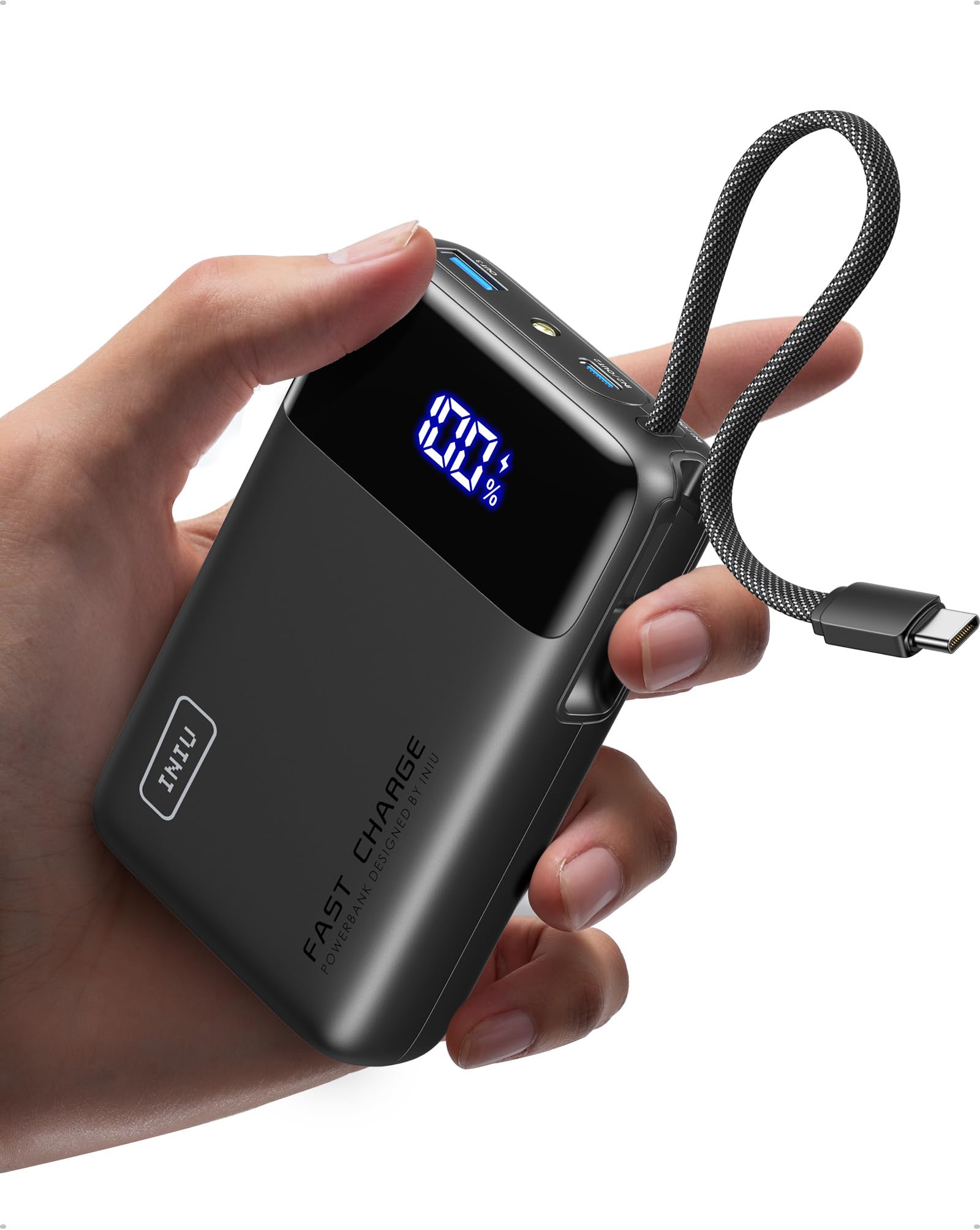 INIU 20000mAh Power Bank, 45W Fast Charging Battery Pack 30% Smaller | Flight-Sa