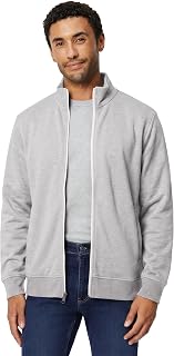 Amazon Essentials Men's Lightweight Cotton Blend Mock Neck Full Zip Sweatshirt