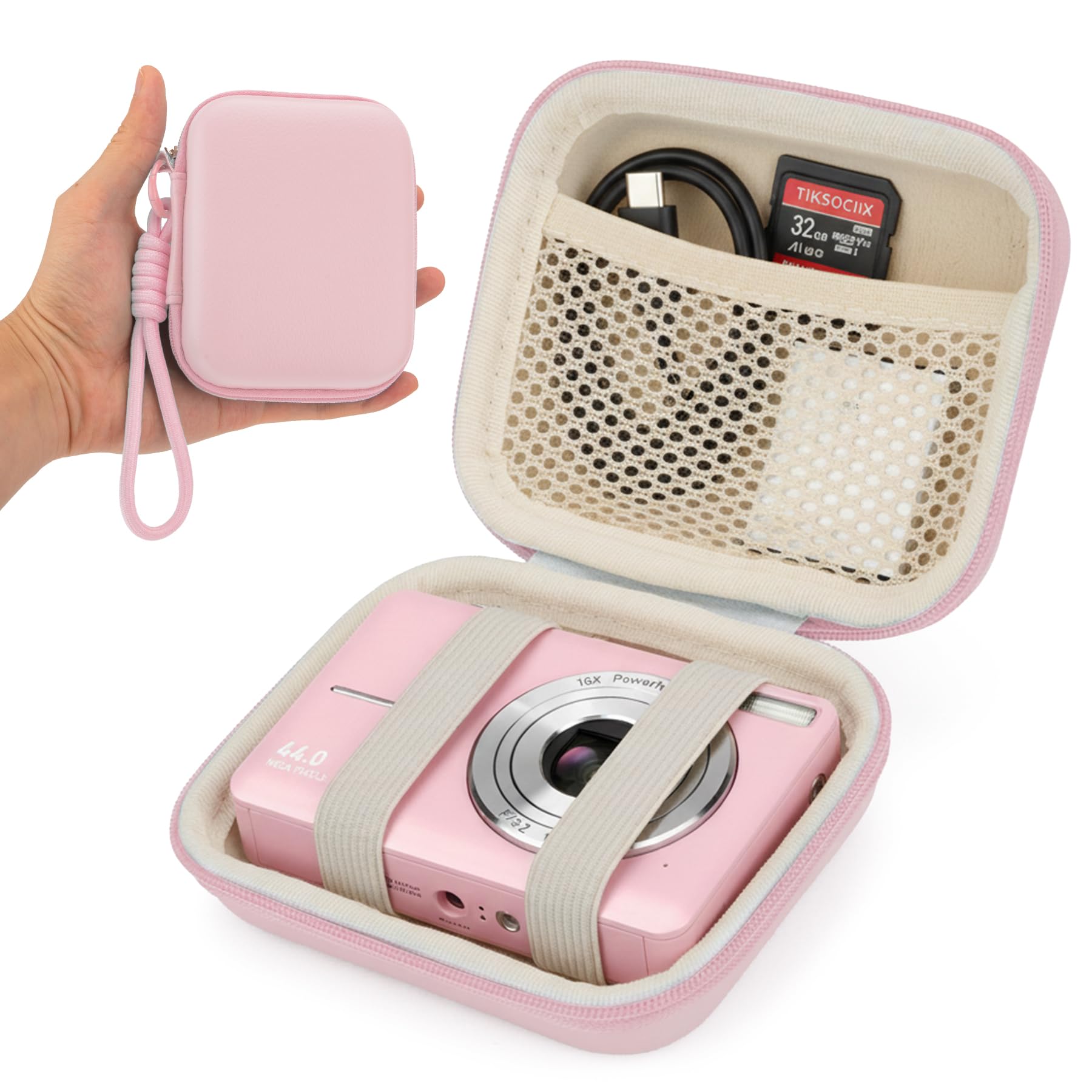CVVD Digital Camera Case for Kodak PIXPRO FZ55 FZ45 - Pink | Hard EVA Protective