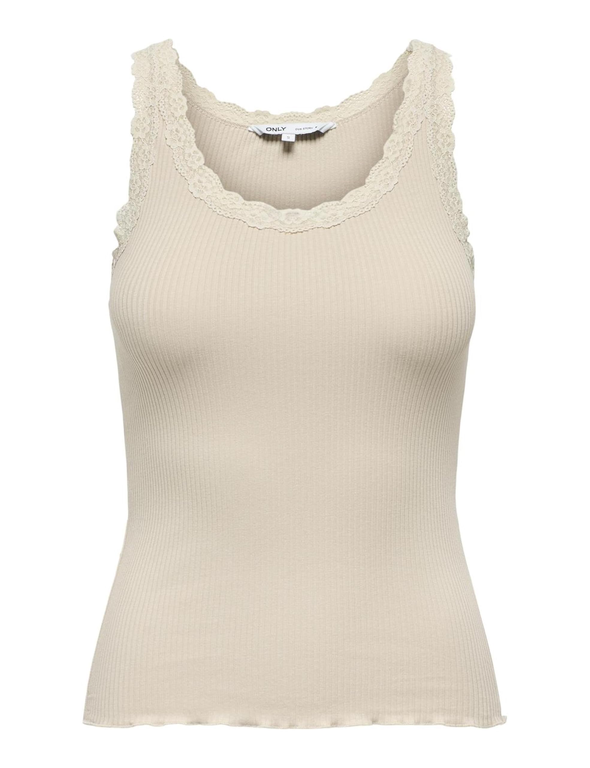 Only Onlsara Sharai Lace Tank Top Jrs Noos Basic Tank Top Sleeveless Round Neck 