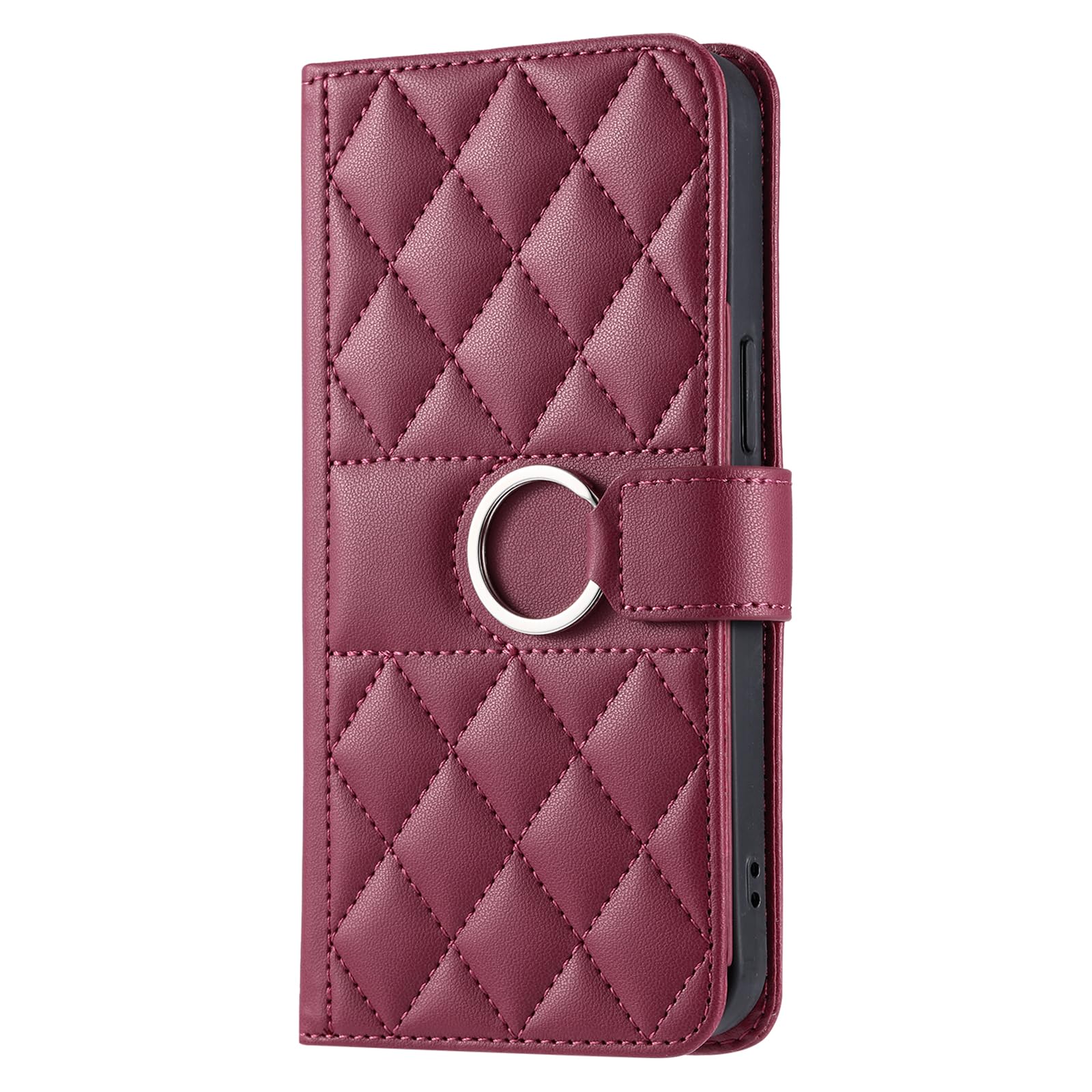 UnivoColors Galaxy A55 5G (SC-53E/SCG27) Quilted Leather Style Folio Case with R