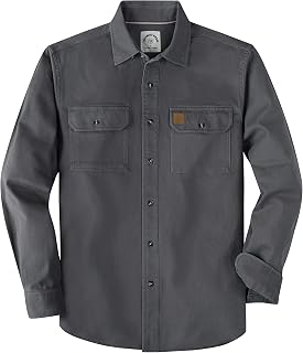 Dubinik® 8.8 oz Jeanshemden Herren Langarm Freizeithemden für Männer Knöpfe