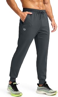 G Gradual Men's Fleece Joggers with Zipper Pockets Winter Warm Sweatpants
