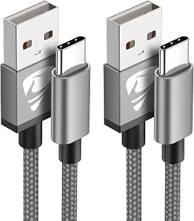 USB C Charger Cable 3M 2Pack Type C Charger Fast Charging 3A Lead Nylon Braided for Samsung Galaxy S22 S21 S20 S10 S9 S8 A12 A20e A21s A40 A51 A70,Huawei P30 P20,Google Pixel,Xiaomi,Sony Xperia,Switch