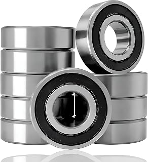 10 PCS 6203-2RS Double Rubber Seal Deep Groove Ball Bearings 17x40x12mm, Pre-Iubricated for High RPM, Stable Performance and Cost Effective 6203-RS Bearings.