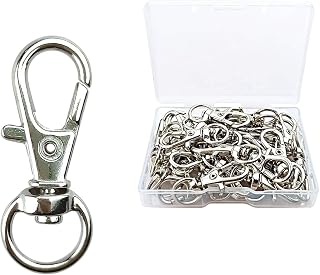 30 Pcs Metal Swivel Lanyard Snap Hook, Key Chain Swivel Hook Lobster Claw Clasp (Small Size)