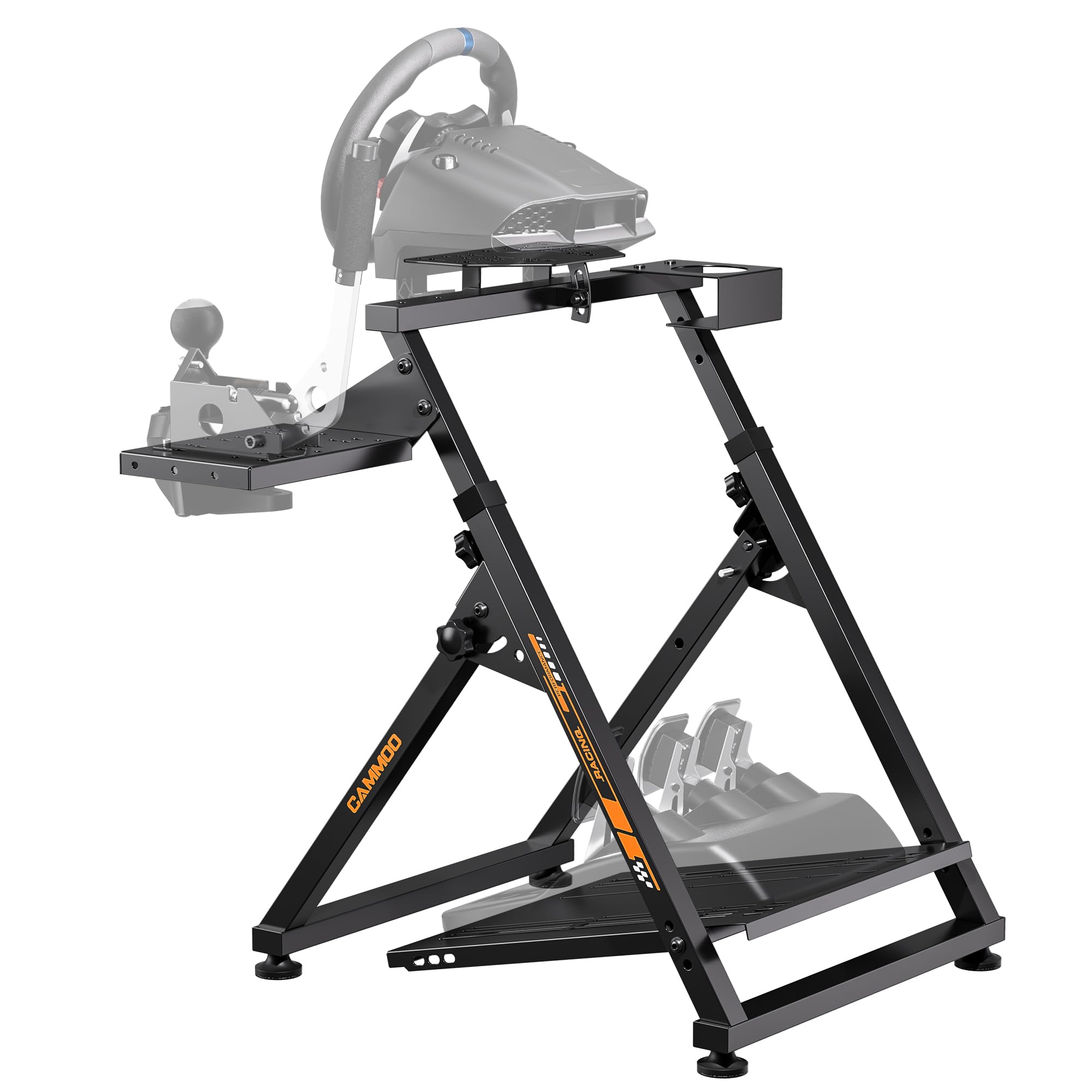 CAMMOO High Compatible Racing Wheel Stand Fits Handbrake, with Cup Holder | 31 H
