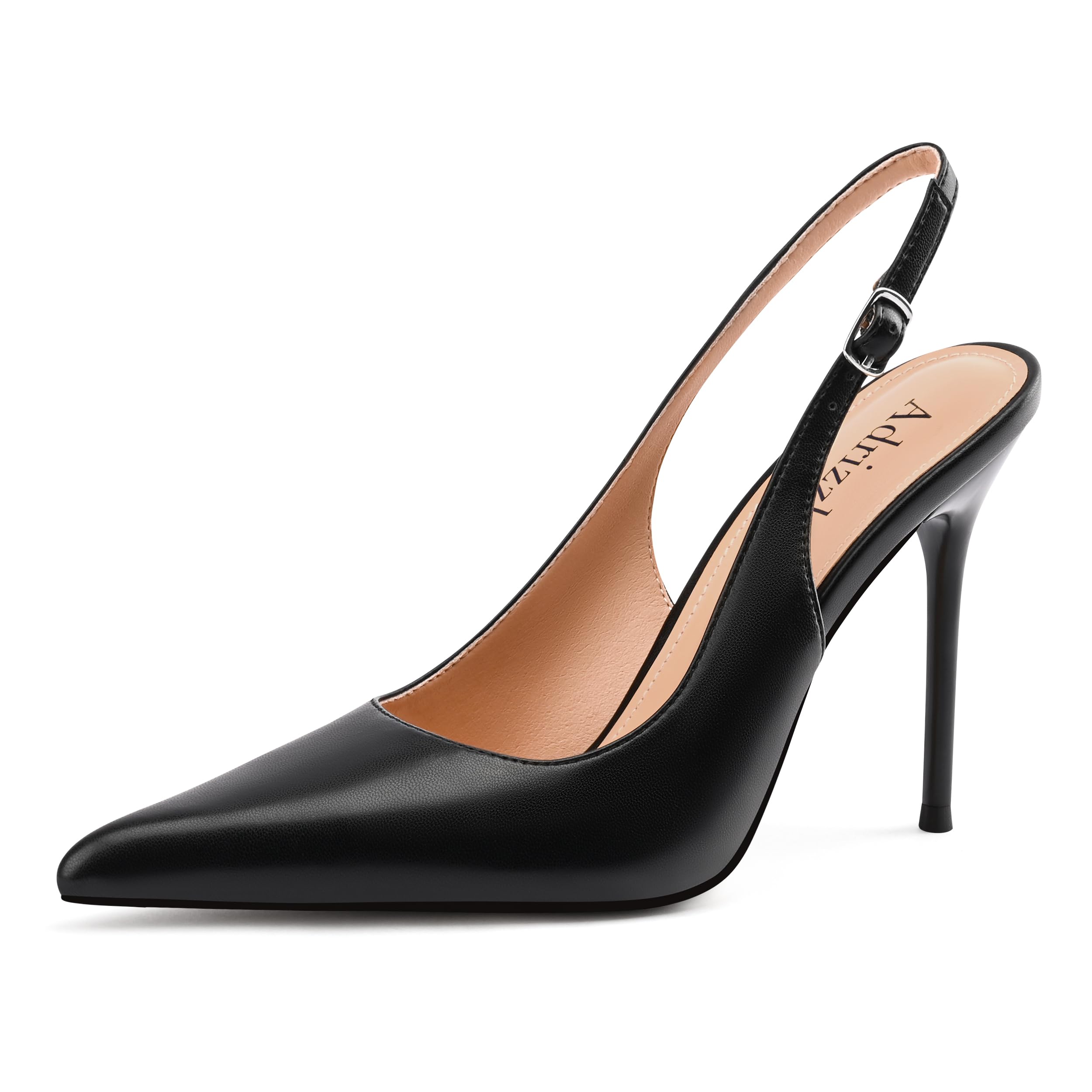 Adrizzlein Slingback Heels for Women Stiletto High Heels Pumps