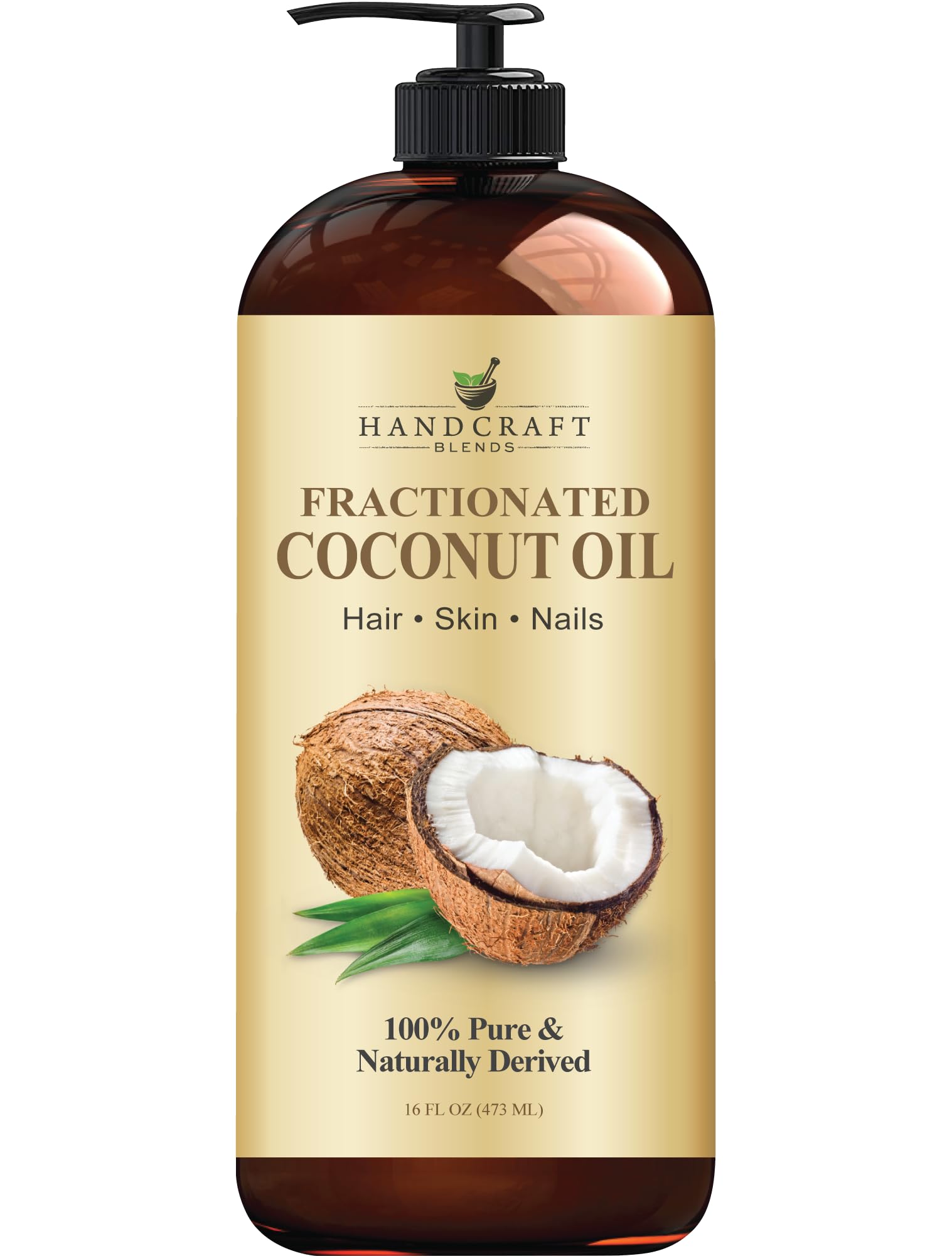 Handcraft Blends Fractionated Coconut Oil - 16 Fl Oz | 100% Pure &amp; Naturally