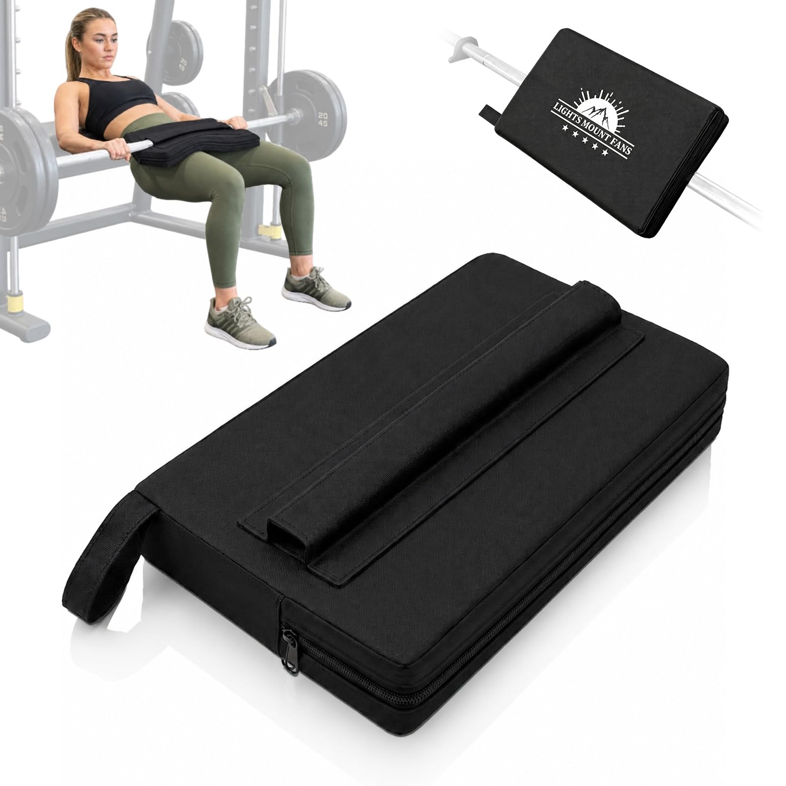 Lights Mountain Square Hip-Thrust Pad Protective Extra Thick foam pad for Barbel