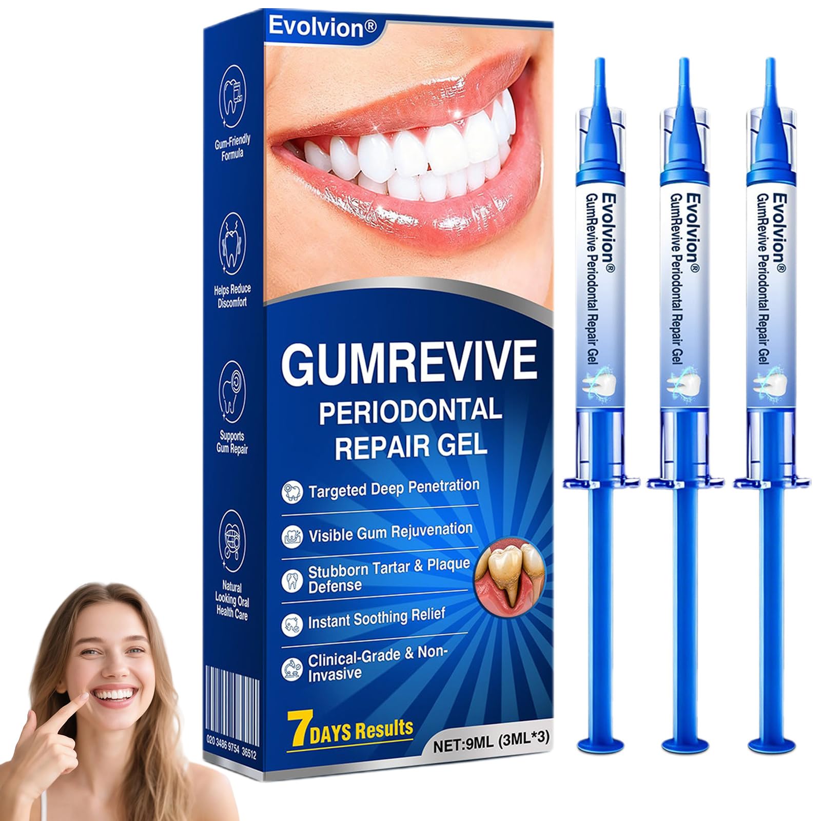 Evolvion GumRevive Periodontal Repair Gel, 2026 New Professional Gum Protect Den