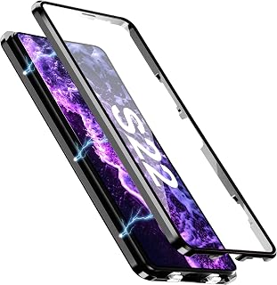 [Metal material] for Samsung Galaxy S22 Case, Full-Body Military Grade Drop Protection Outdoor Phone case with Built-in Glass Screen &Camera Lens Protector, Metal material Galaxy S22 5G Case