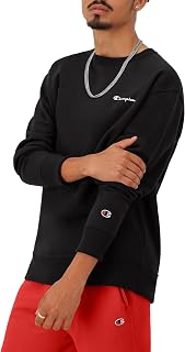 Champion Men's Crewneck Fleece Sweatshirt, Standard Fit, Midweight, Script Logo, Available in Regular and Big & Tall